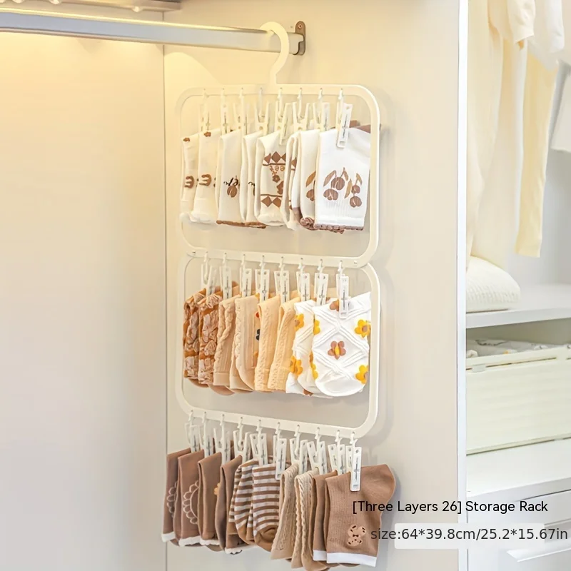 Baby Clothing Hanging Rack - Wielofunkcyjny wieszak do suszenia skarpetek niemowlęcych,